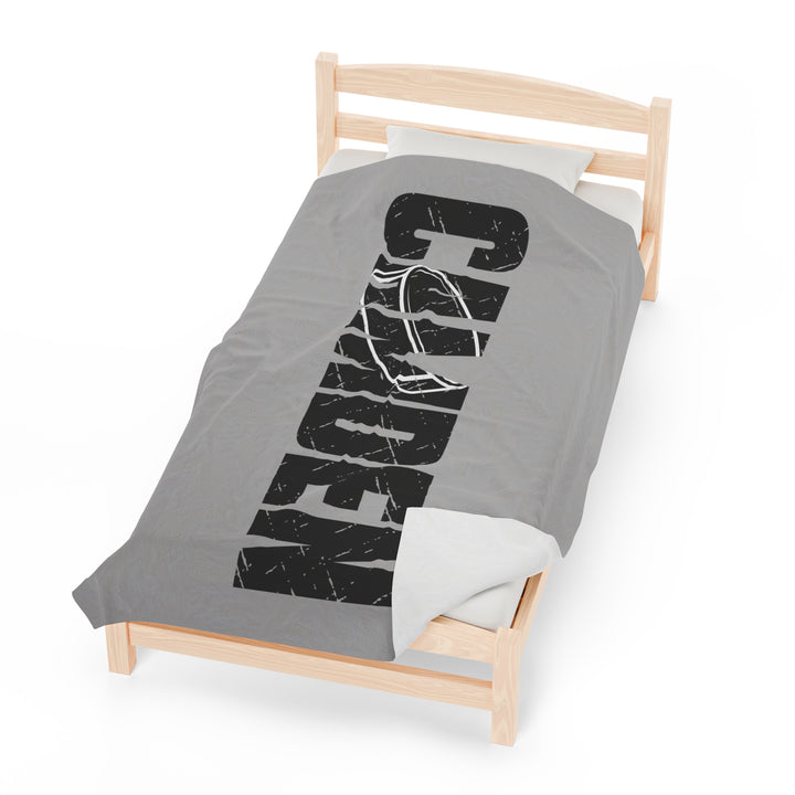 Hockey Plush Blanket w/Custom Name