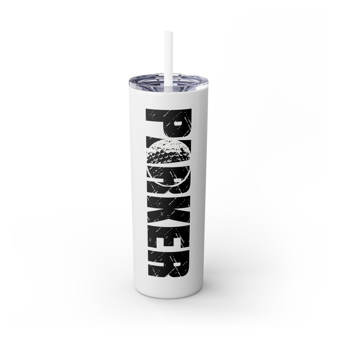 Golf 20oz Skinny Tumbler with Straw w/Custom Name