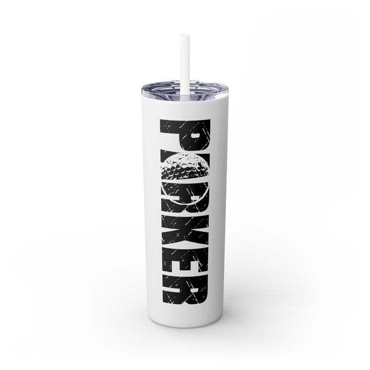 Golf 20oz Skinny Tumbler with Straw w/Custom Name