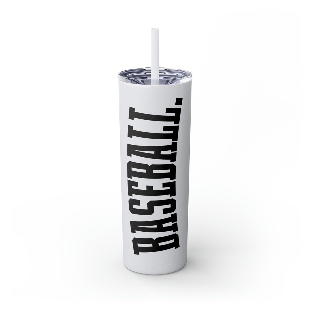 Tall Design Baseball 20oz Skinny Tumbler with Straw in Matte or Glossy