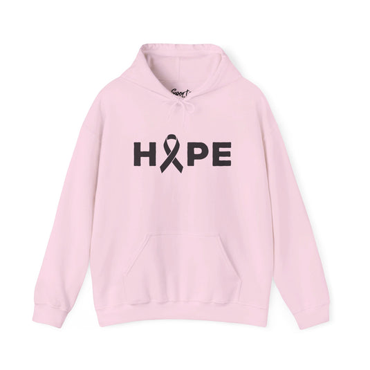 Hope Cancer Ribbon Adult Unisex Basic Hooded Sweatshirt