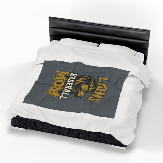 FEBA Lions Baseball Velveteen Plush Blanket
