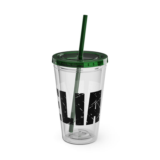 Cheer 16 oz Sunsplash Tumbler with Straw w/Custom Name