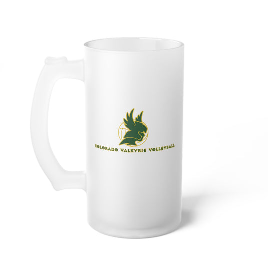 Colorado Valkyrie Volleyball Club Frosted Glass Beer Mug