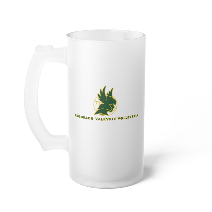 Colorado Valkyrie Volleyball Club Frosted Glass Beer Mug