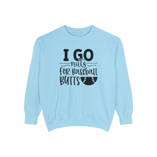 I Go Nuts Baseball Adult Unisex Premium Crewneck Sweatshirt