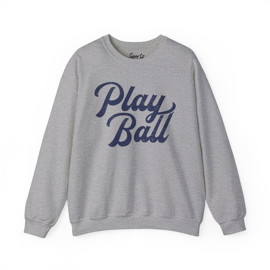 Play Ball Baseball Adult Unisex Basic Crewneck Sweatshirt