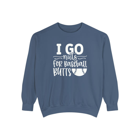 I Go Nuts Baseball Adult Unisex Premium Crewneck Sweatshirt