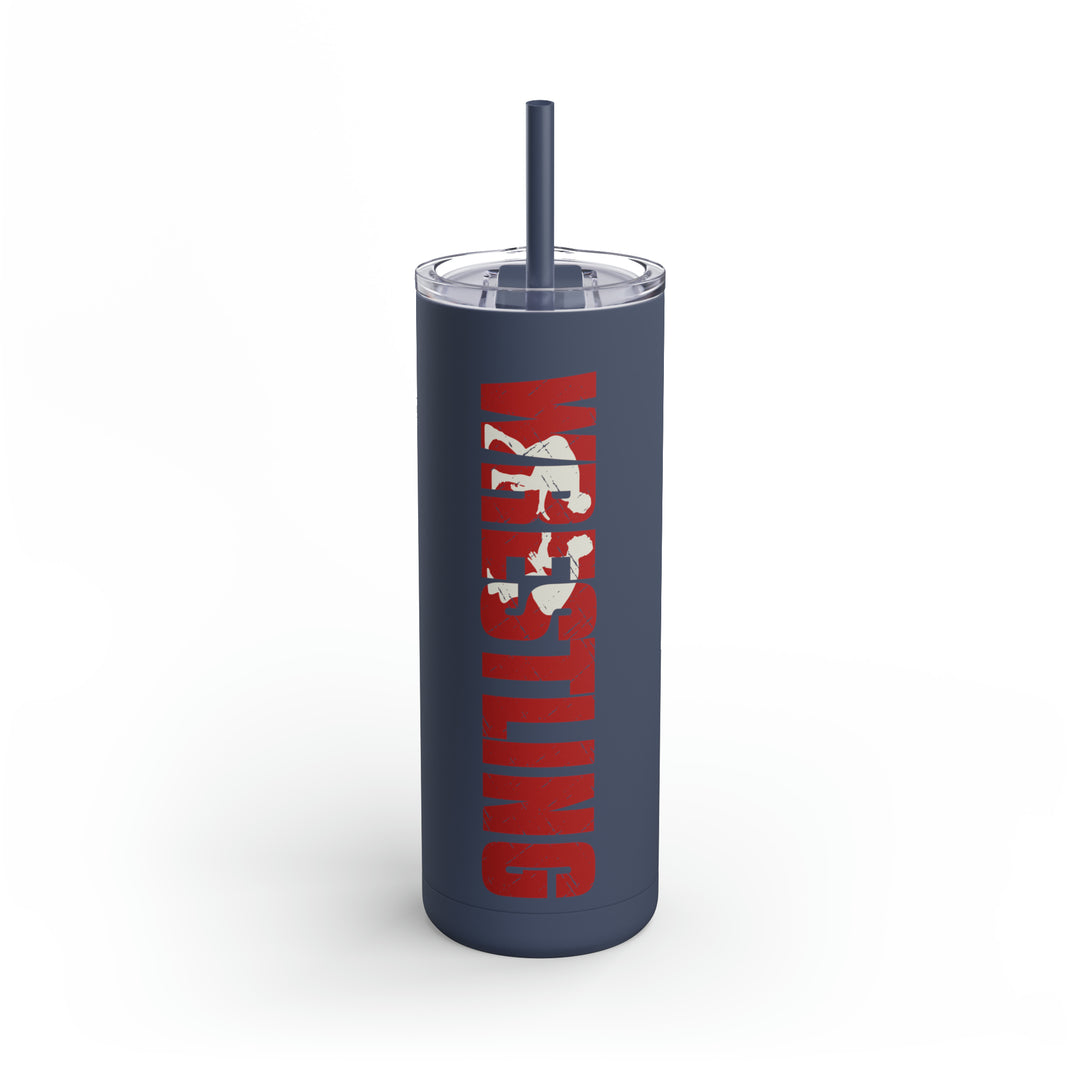 Wrestling 20oz Skinny Matte Tumbler