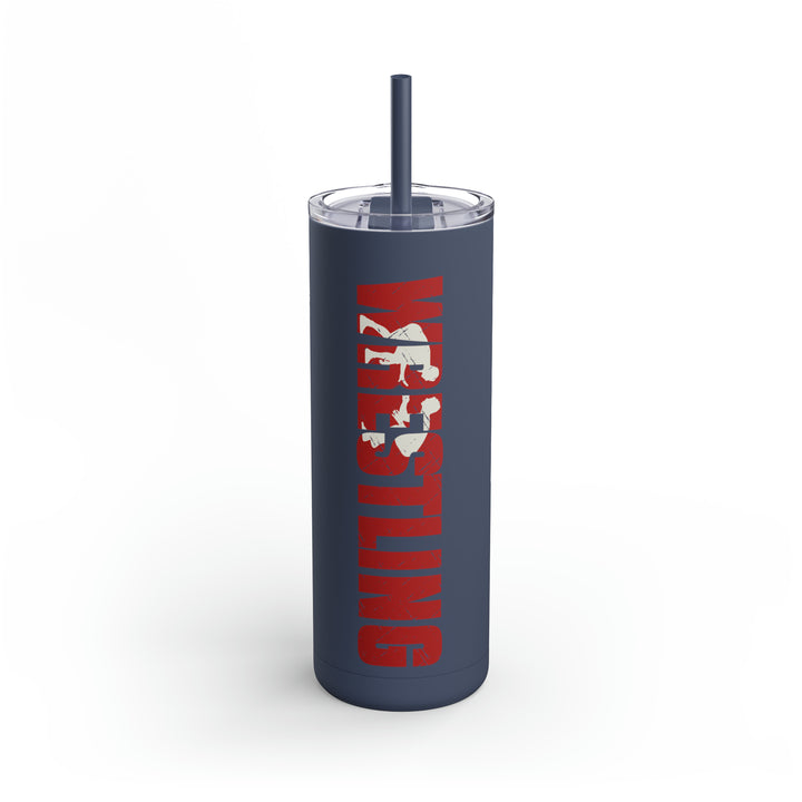 Wrestling 20oz Skinny Matte Tumbler