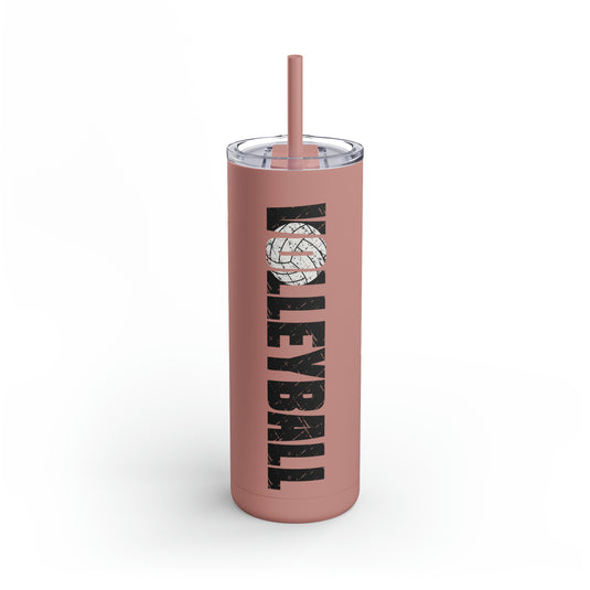 Volleyball 20oz Skinny Matte Tumbler