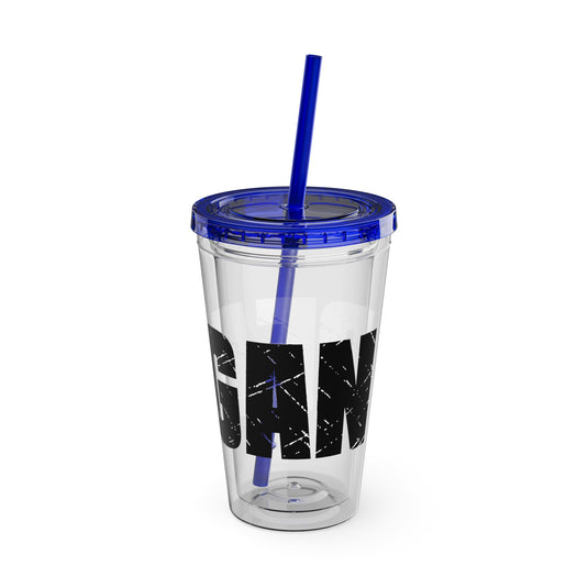 Volleyball 16 oz Sunsplash Tumbler with Straw w/Custom Name