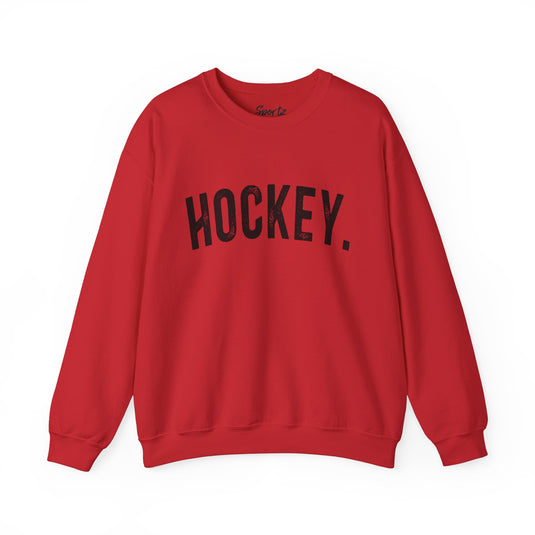 Rustic Design Hockey Adult Unisex Basic Crewneck Sweatshirt