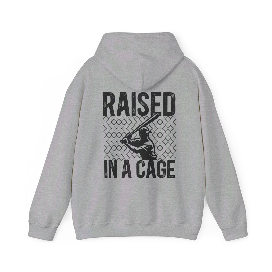 Raised in a Cage Baseball Unisex Adult Hooded Sweatshirt