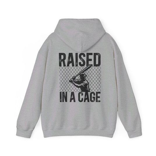 Raised in a Cage Baseball Unisex Adult Hooded Sweatshirt