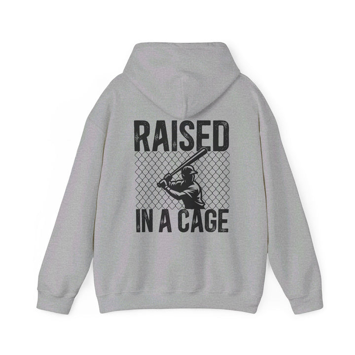 Raised in a Cage Baseball Unisex Adult Hooded Sweatshirt