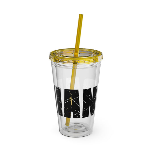 Lacrosse 16 oz Sunsplash Tumbler with Straw w/Custom Name