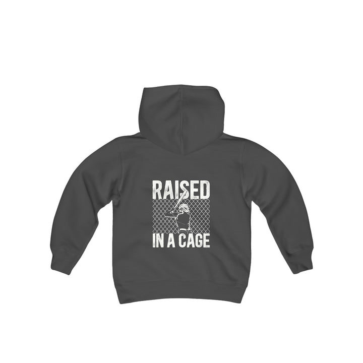 Raised in a Cage Softball Unisex Youth Hooded Sweatshirt