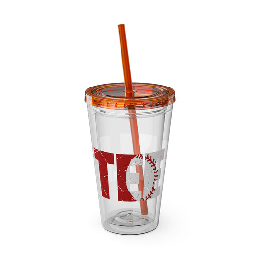 Tee Ball 16 oz Sunsplash Tumbler with Straw