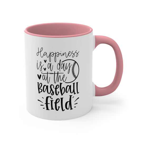 Happiness is a Day Baseball 11oz Accent Mug