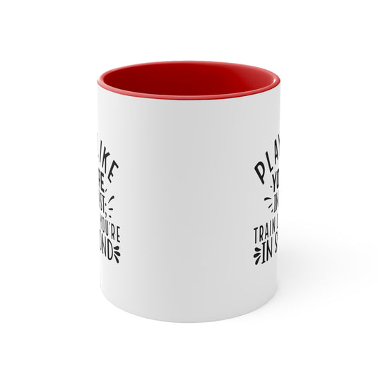 Play Like You're In First Baseball 11oz Accent Mug