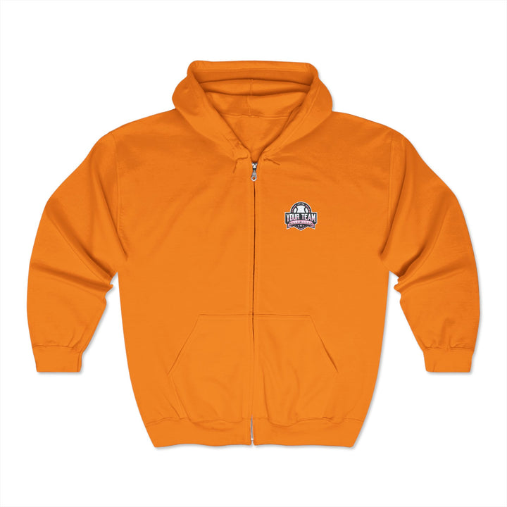 Unisex Adult Full Zip Hooded Sweatshirt - Embroidery - Color Options 1