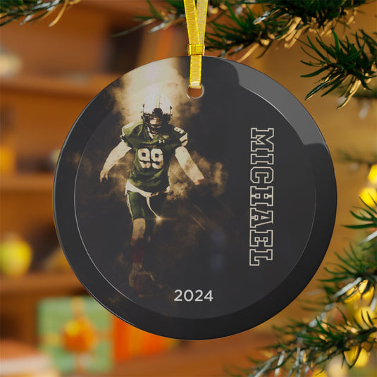 Custom Picture Glass Ornament - Smoke Effect