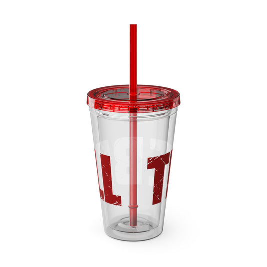 Tee Ball 16 oz Sunsplash Tumbler with Straw