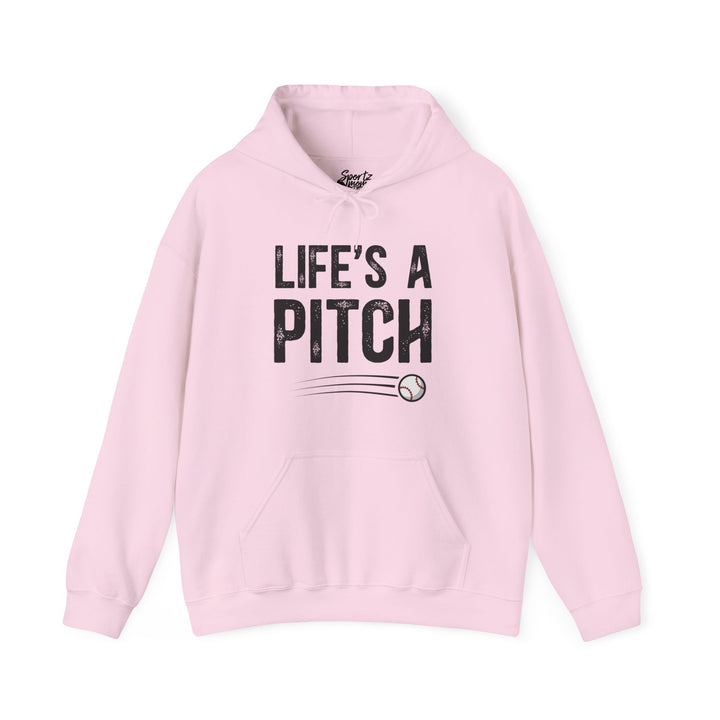 Life's a Pitch Baseball Adult Unisex Hooded Sweatshirt