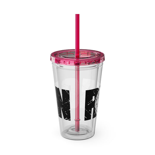 Volleyball 16 oz Sunsplash Tumbler with Straw w/Custom Name