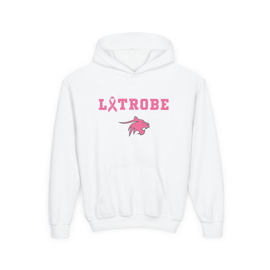 Latrobe Boys Soccer Unisex Youth Hooded Sweatshirt - Cancer Design