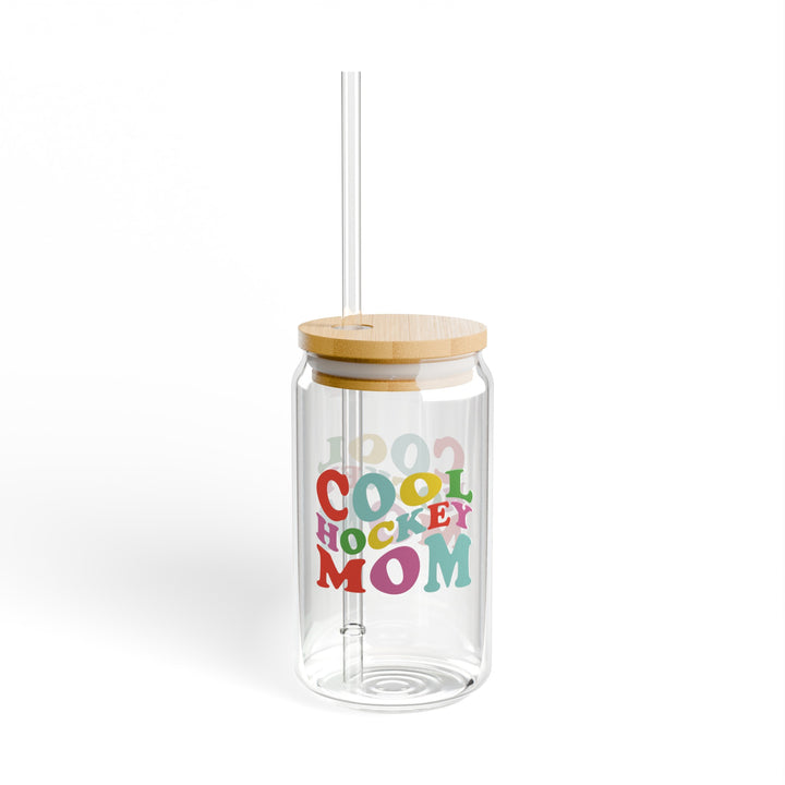 Cool Hockey Mom 16oz Sipper Glass