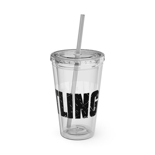 Wrestling 16 oz Sunsplash Tumbler with Straw