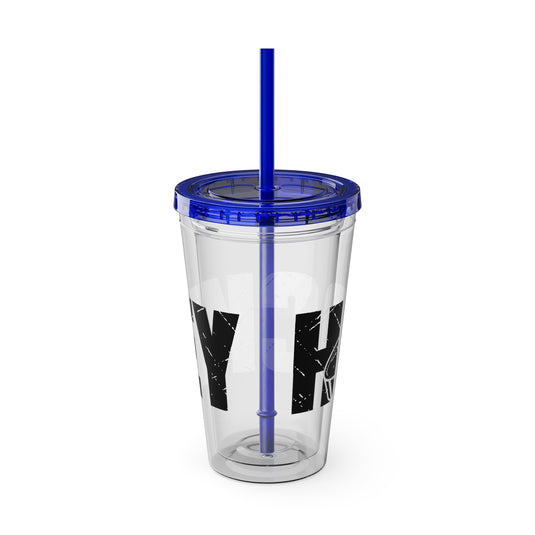 Hockey 16 oz Sunsplash Tumbler with Straw