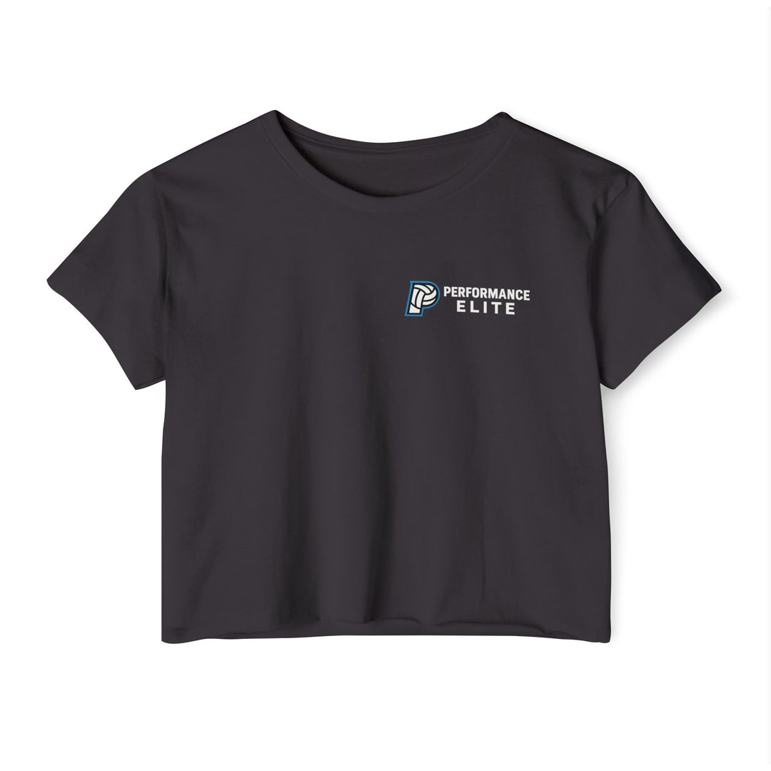 Performance Elite Women's Mid-Level Cropped T-shirt w/Front & Back Logo