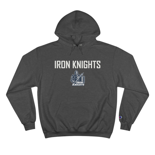 Iron Knights Champion Adult Unisex Hoodie W/Name, Number & Bible Verse - All White Design