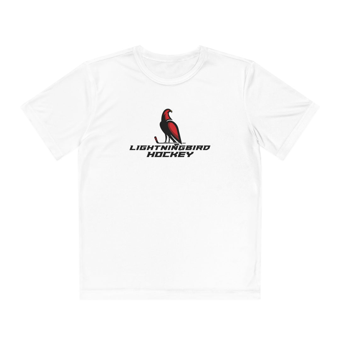 Wheeling Lightningbirds Unisex Youth Short Sleeve Competitor Moisture Wicking T-Shirt - Hockey Design