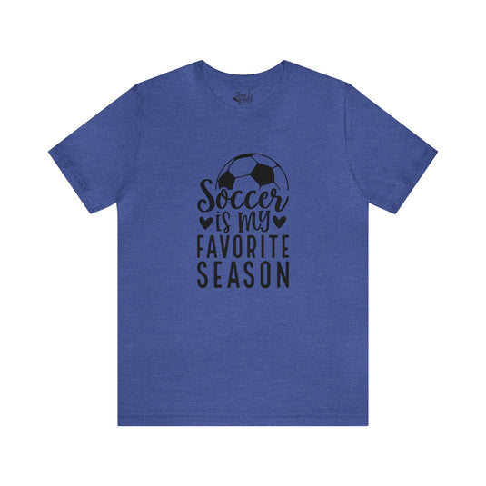 Soccer is My Favorite Season Adult Unisex Mid-Level T-Shirt