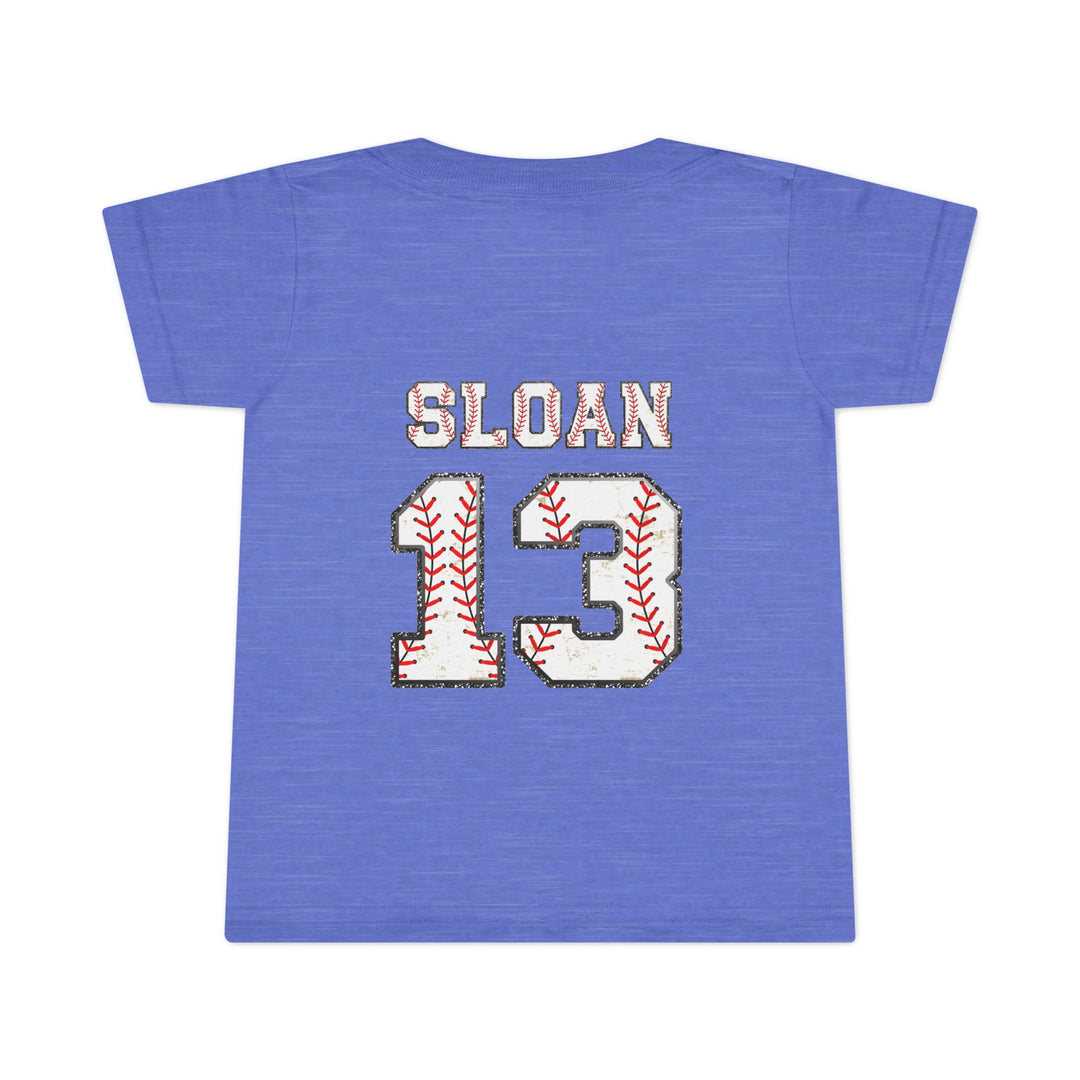 Iron Knights Toddler Unisex T-Shirt w/Flag Design & Name and Number on Back