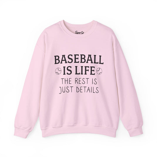 Baseball is Life Adult Unisex Basic Crewneck Sweatshirt