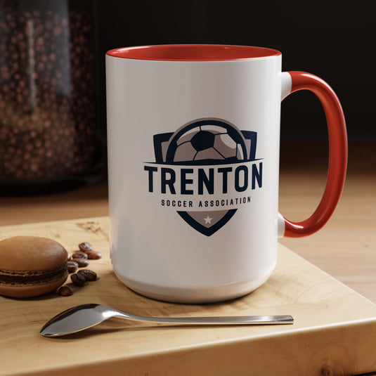 Trenton Soccer Association Accent Coffee Mug