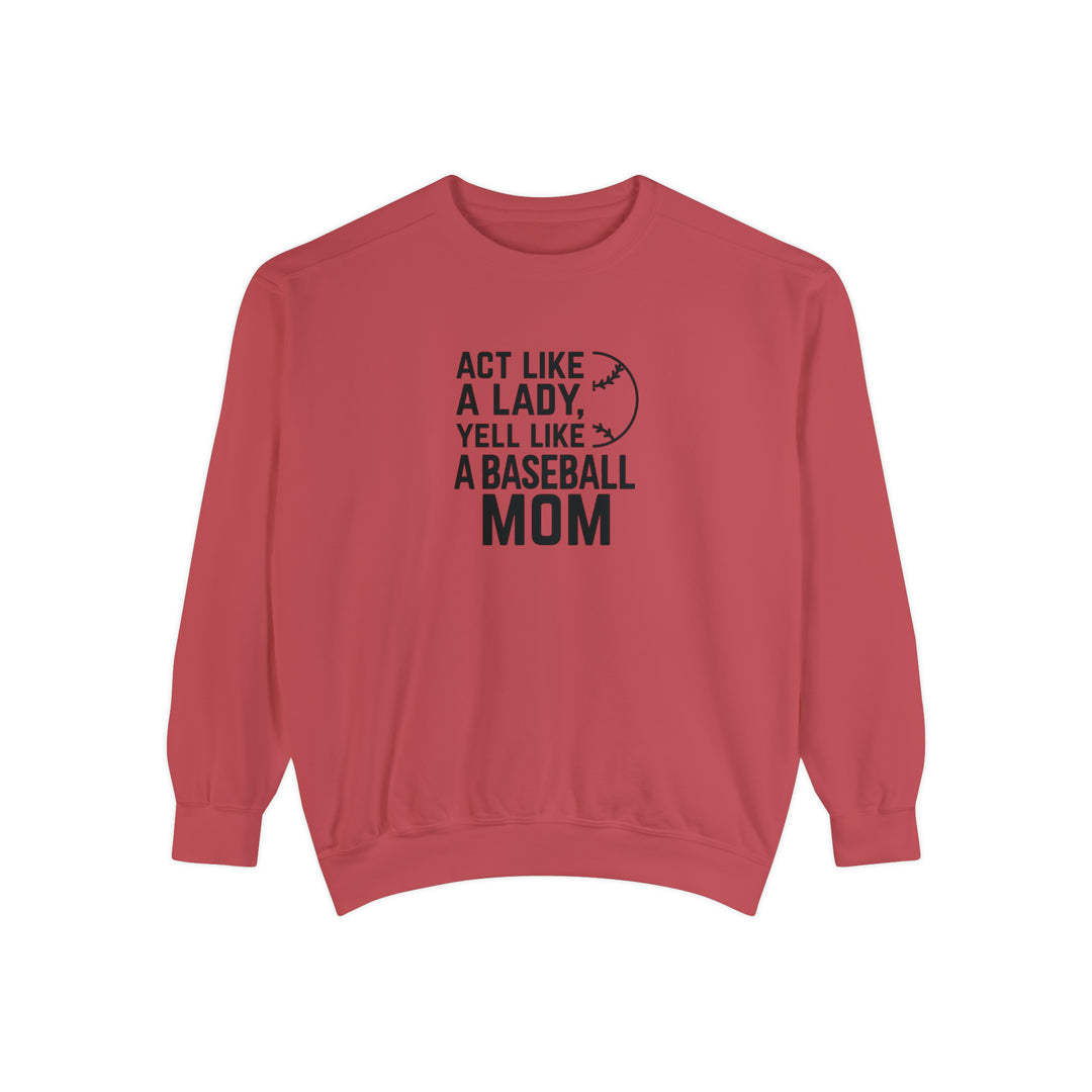 Act Like a Lady Baseball Adult Unisex Premium Crewneck Sweatshirt