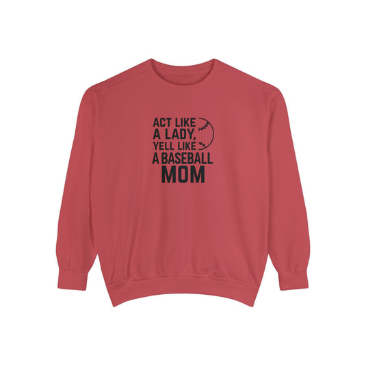 Act Like a Lady Baseball Adult Unisex Premium Crewneck Sweatshirt