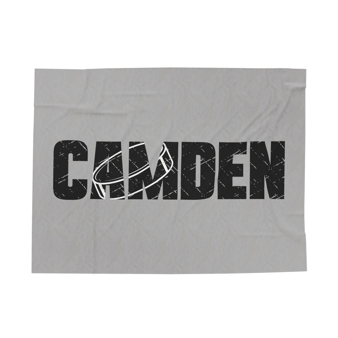 Hockey Plush Blanket w/Custom Name