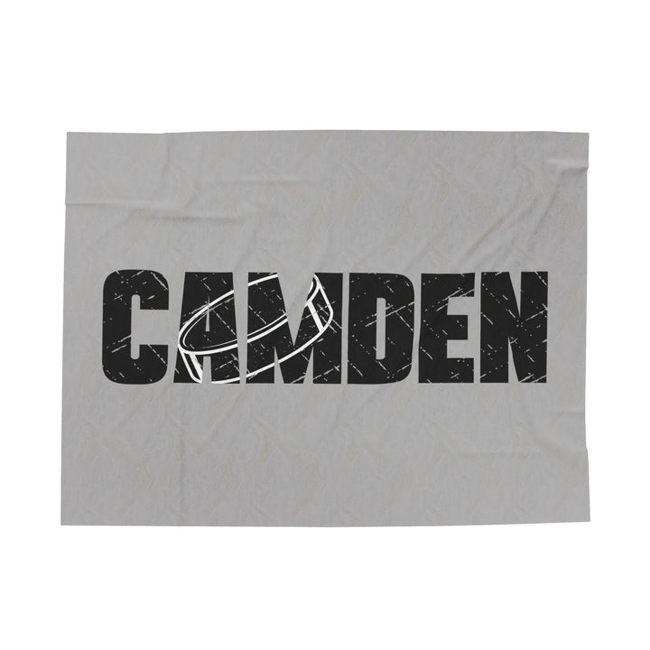 Hockey Plush Blanket w/Custom Name