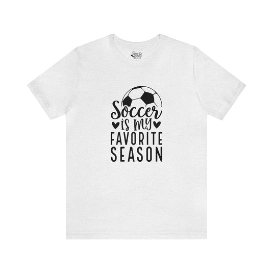 Soccer is My Favorite Season Adult Unisex Mid-Level T-Shirt