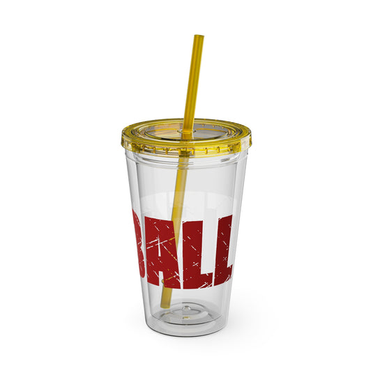 Tee Ball 16 oz Sunsplash Tumbler with Straw