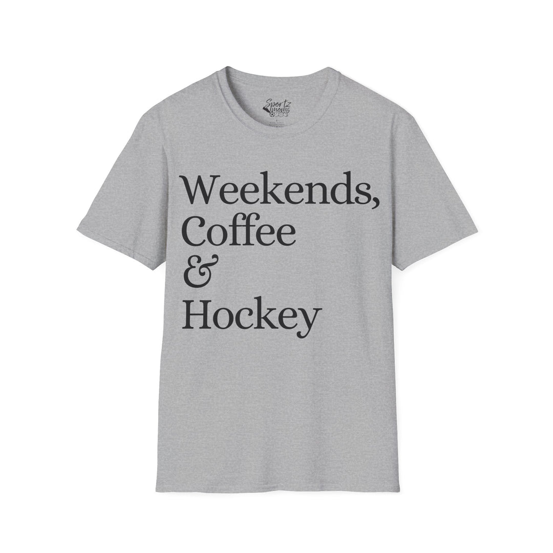 Weekends Coffee & Hockey Adult Unisex T-Shirt