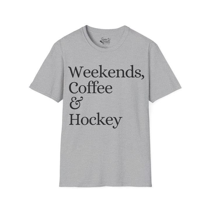 Weekends Coffee & Hockey Adult Unisex T-Shirt