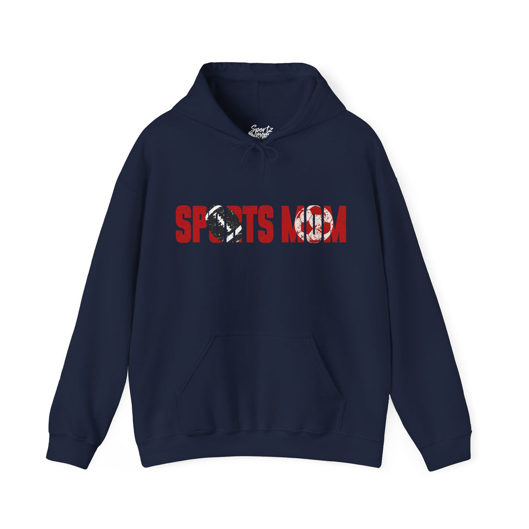 Sports Mom w/Football & Soccer Ball Adult Unisex Hooded Sweatshirt